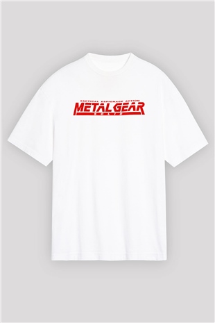 Metal Gear Solid Beyaz Unisex Oversize Tişört T-Shirt