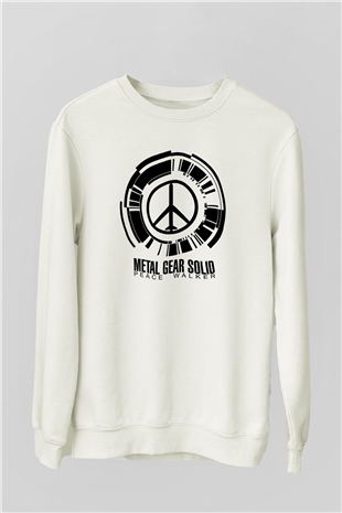 Metal Gear Solid Beyaz Unisex Sweatshirt