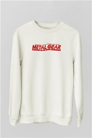Metal Gear Solid Beyaz Unisex Sweatshirt