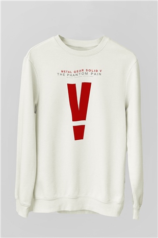 Metal Gear Solid Beyaz Unisex Sweatshirt