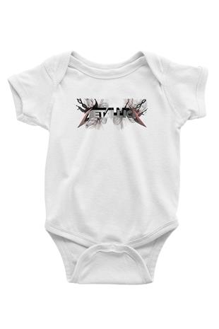 Metallica Baskılı Beyaz Unisex Bebek Body - Zıbın