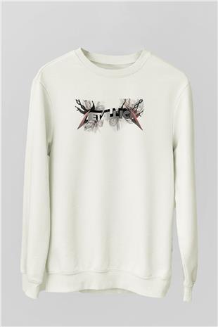 Metallica Baskılı Beyaz Unisex Sweatshirt