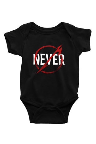 Metallica Baskılı Siyah Bebek Body - Zıbın