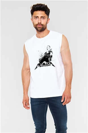 Metallica Beyaz Unisex Kolsuz Tişört