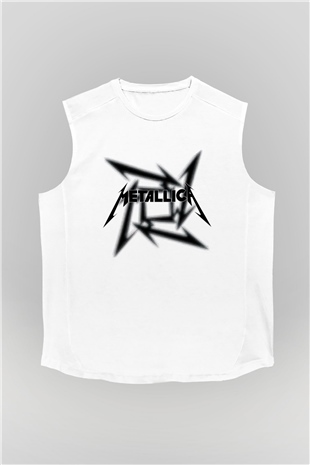 Metallica Beyaz Unisex Kolsuz Tişört