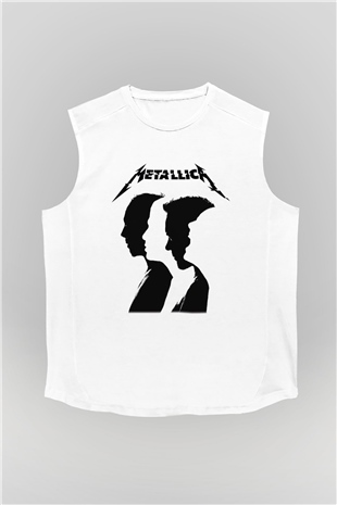 Metallica Beyaz Unisex Kolsuz Tişört
