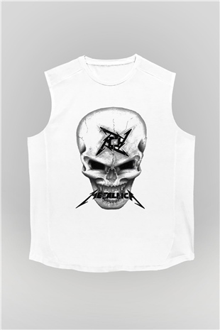 Metallica Beyaz Unisex Kolsuz Tişört