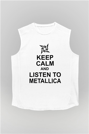 Metallica Beyaz Unisex Kolsuz Tişört