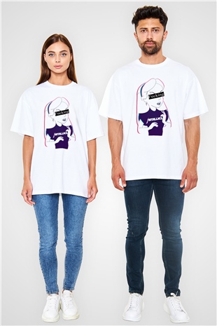 Metallica Beyaz Unisex Oversize Tişört T-Shirt