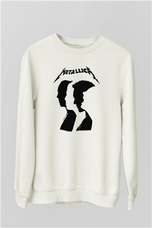 Metallica Beyaz Unisex Sweatshirt
