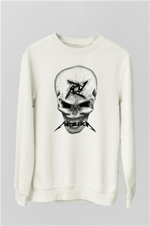 Metallica Beyaz Unisex Sweatshirt