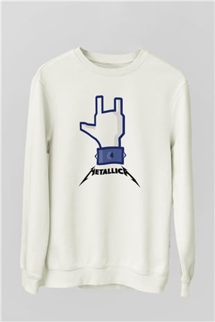 Metallica Beyaz Unisex Sweatshirt