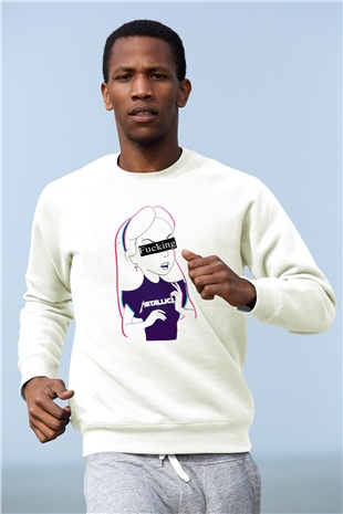 Metallica Beyaz Unisex Sweatshirt
