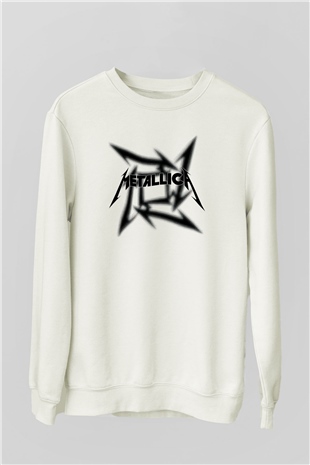 Metallica Beyaz Unisex Sweatshirt
