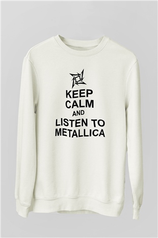 Metallica Beyaz Unisex Sweatshirt