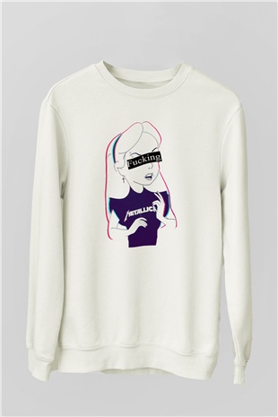 Metallica Beyaz Unisex Sweatshirt