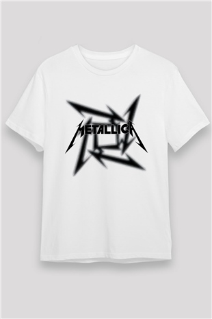 Metallica Beyaz Unisex Tişört T-Shirt - TişörtFabrikası