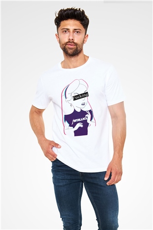Metallica Beyaz Unisex Tişört T-Shirt - TişörtFabrikası