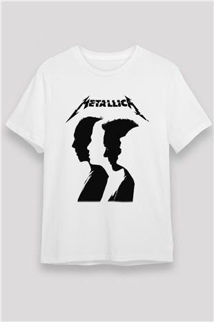 Metallica Beyaz Unisex Tişört T-Shirt - TişörtFabrikası