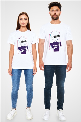 Metallica Beyaz Unisex Tişört T-Shirt - TişörtFabrikası