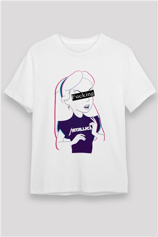 Metallica Beyaz Unisex Tişört T-Shirt - TişörtFabrikası