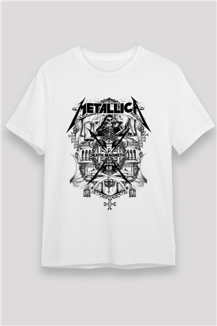 Metallica Beyaz Unisex Tişört T-Shirt - TişörtFabrikası