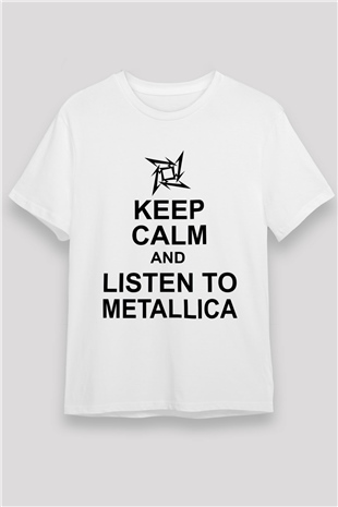 Metallica Beyaz Unisex Tişört T-Shirt - TişörtFabrikası