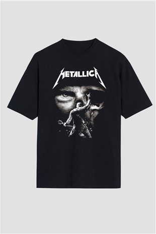 Metallica Group Siyah Oversize Tişört Oversize T-shirt - TişörtFabrikası
