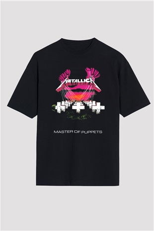 Metallica Master Of Puppets Siyah Unisex Oversize Tişört T-Shirt