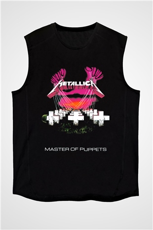 Metallica Master Of Puppets Siyah Unisex Kolsuz Tişört