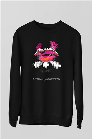 Metallica Master Of Puppets Siyah Unisex Sweatshirt