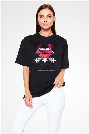 Metallica Master Of Puppets Siyah Unisex Oversize Tişört T-Shirt