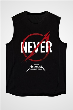 Metallica Never Siyah Unisex Kolsuz Tişört