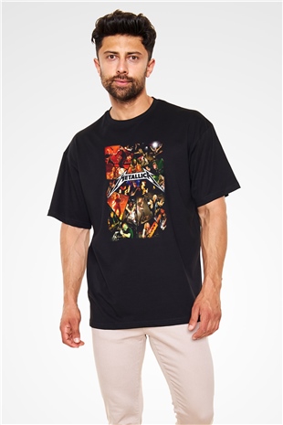 Metallica Siyah Unisex Oversize Tişört T-Shirt