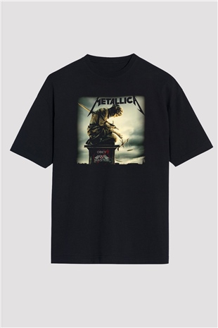 Metallica Siyah Unisex Oversize Tişört T-Shirt