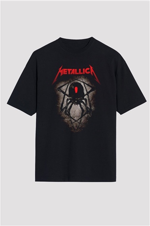 Metallica Siyah Unisex Oversize Tişört T-Shirt