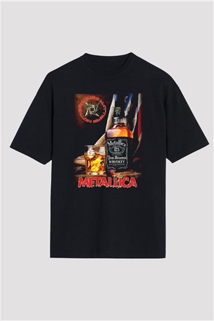 Metallica Siyah Unisex Oversize Tişört T-Shirt