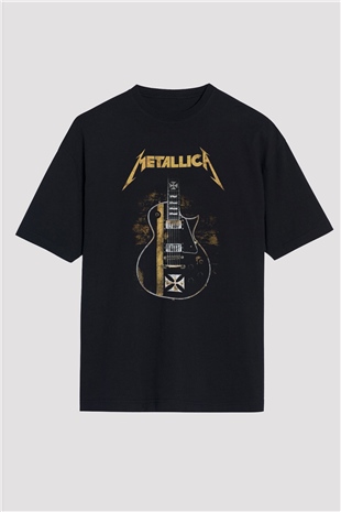 Metallica Siyah Unisex Oversize Tişört T-Shirt