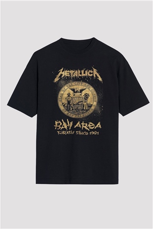 Metallica Siyah Unisex Oversize Tişört T-Shirt