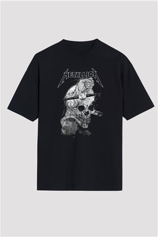 Metallica Siyah Unisex Oversize Tişört T-Shirt