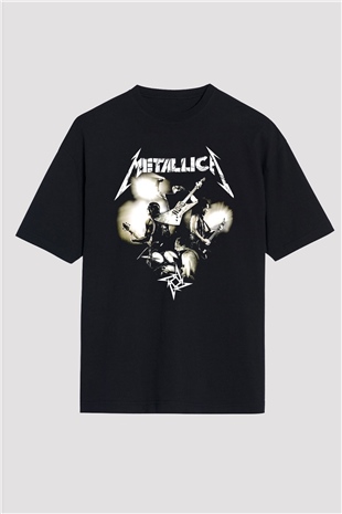 Metallica Siyah Unisex Oversize Tişört T-Shirt