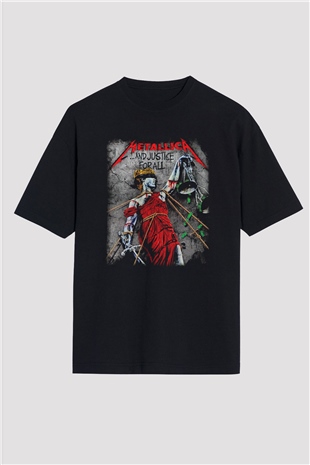 Metallica Siyah Unisex Oversize Tişört T-Shirt