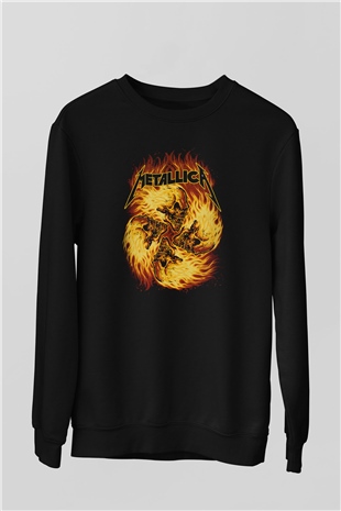 Metallica Siyah Unisex Sweatshirt