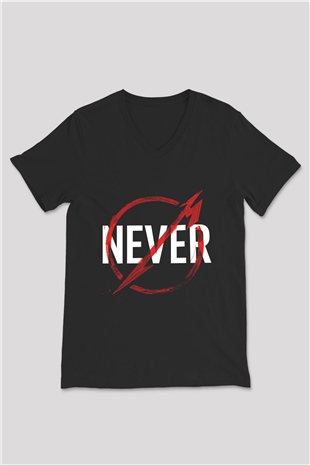 Metallica Siyah Unisex V Yaka Tişört T-Shirt
