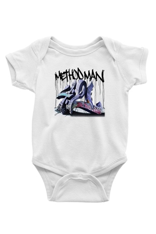 Method Man Baskılı Beyaz Unisex Bebek Body - Zıbın