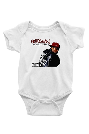 Method Man Baskılı Beyaz Unisex Bebek Body - Zıbın