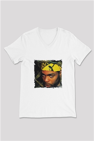 Method Man Baskılı Beyaz V Yaka Unisex Tişört