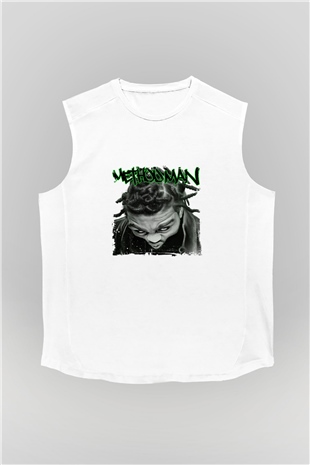 Method Man Baskılı Unisex Beyaz Kolsuz Tişört