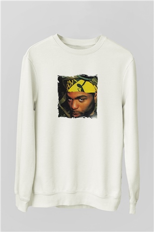 Method Man Baskılı Unisex Beyaz Sweatshirt