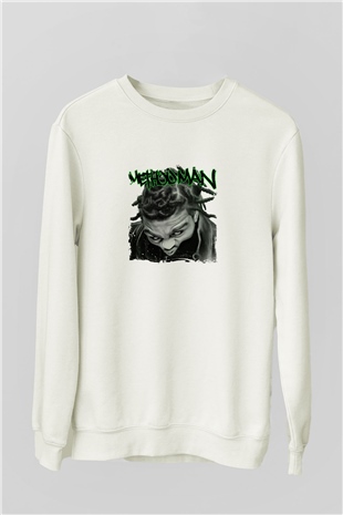Method Man Baskılı Unisex Beyaz Sweatshirt